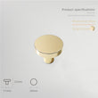 Aluminum Alloy Cabinet Knobs - Color Macaron Pattern - 1.18 Inch Round Drawer Pulls - Single Hole Knobs for Drawer Dressers Cabinet Cupboard