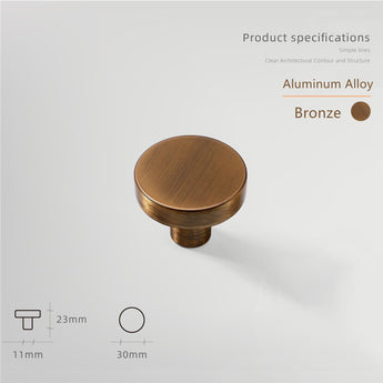Aluminum Alloy Cabinet Knobs - Color Macaron Pattern - 1.18 Inch Round Drawer Pulls - Single Hole Knobs for Drawer Dressers Cabinet Cupboard