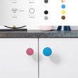 Children Room Knobs - Color Macaron Pattern - 1.38 Inch Round Drawer Pulls - Single Hole Knobs for Kitchen Bathroom Kids Room Girls Room