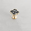 Four Leaf Clover Knobs，Zinc Alloy Cabinet Door Knobs，1.25"(32mm) Brass Door Knobs for Modern Home Décor (Four Leaf Clover-Diamond Series)
