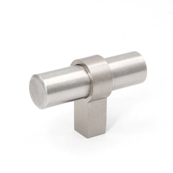 Brushed Nickel Drawer Pulls Kitchen Cabinet Handles - Round Shape Series - Hole Centers(Single Hole, 3