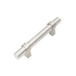 Brushed Nickel Drawer Pulls Kitchen Cabinet Handles - Round Shape Series - Hole Centers(Single Hole, 3