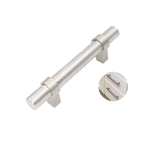Brushed Nickel Drawer Pulls Kitchen Cabinet Handles - Round Shape Series - Hole Centers(Single Hole, 3