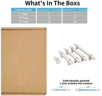 3"(76mm) Hole Center Cabinet Handles Pulls for Kitchen Stainless Steel Brushed Nickel Drawer Pulls ( 5" Length ）