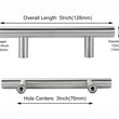 3 Inch Brushed Nickel Cabinet Pulls Modern Cabinet Handles(76mm, Hole Centers)