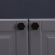Solid Black Drawer Knobs - 1.33" Diameter (34mm), Matt Black - Hexagon Dresser Knobs for Lving Room，Bedrooms，DIY Lovers，Gifts