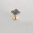Four Leaf Clover Shape T Knobs, Zinc Alloy Cabinet Knobs, 1.25"(32mm) Brass Door Knobs for Home Office Kitchen Dresser Wardrobe