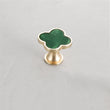 Four Leaf Clover Shape T Knobs, Zinc Alloy Cabinet Knobs, 1.25"(32mm) Brass Door Knobs for Home Office Kitchen Dresser Wardrobe