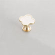 Four Leaf Clover Shape T Knobs, Zinc Alloy Cabinet Knobs, 1.25"(32mm) Brass Door Knobs for Home Office Kitchen Dresser Wardrobe