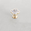 Four Leaf Clover Shape T Knobs, Zinc Alloy Round Knobs, 1.25"(32mm) Brass Door Knobs for Home, Kitchen, Bathroom, Office and More