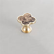 Four Leaf Clover Shape T Knobs, Zinc Alloy Round Knobs, 1.25"(32mm) Brass Door Knobs for Home, Kitchen, Bathroom, Office and More