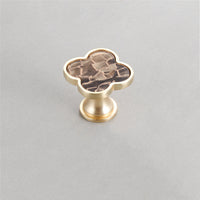 Four Leaf Clover Shape T Knobs, Zinc Alloy Round Knobs, 1.25"(32mm) Brass Door Knobs for Home, Kitchen, Bathroom, Office and More
