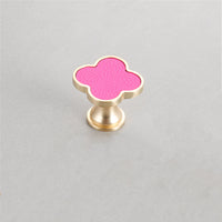Leather Dresser Knobs, Handmade Leather Handles, Four Leaf Clover Shape T Knobs for Home, Kitchen, Bathroom, Office and More