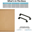 3.75 Inch Matte Black Cabinet Handles for Bathroom, Wardrobe, Bedroom