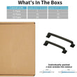 5 Inch(128mm) Kitchen Cabinet Pulls, Matte Black Aluminum Alloy Cabinet Handles For Bathroom Cupboard Drawer Handles Dresser Pulls