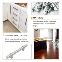 3-1/2"(90mm) Hole Center Cabinet Handles Pulls for Kitchen Stainless Steel Brushed Nickel Drawer Pulls ( 6" Length ）
