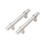 Brushed Nickel Single Hole Cabinet Knobs，Stainless Steel T Bar Cabinet Handles，Modern Drawer Pulls，2 inch Length(50mm)