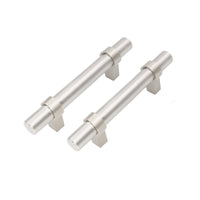 Brushed Nickel Single Hole Cabinet Knobs，Stainless Steel T Bar Cabinet Handles，Modern Drawer Pulls，2 inch Length(50mm)