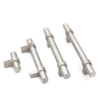 3-1/2"(90mm) Hole Center Cabinet Handles Pulls for Kitchen Stainless Steel Brushed Nickel Drawer Pulls ( 6" Length ）