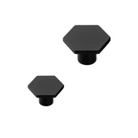 Solid Black Drawer Knobs - 1.33" Diameter (34mm), Matt Black - Hexagon Dresser Knobs for Lving Room，Bedrooms，DIY Lovers，Gifts