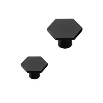 Solid Black Drawer Knobs - 1.33