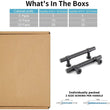 3 Inch Hole Center Cabinet Handles Pulls for Kitchen Stainless Steel Matte Black Drawer Pulls ( 5" Length ）