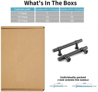 3 Inch Hole Center Cabinet Handles Pulls for Kitchen Stainless Steel Matte Black Drawer Pulls ( 5" Length ）