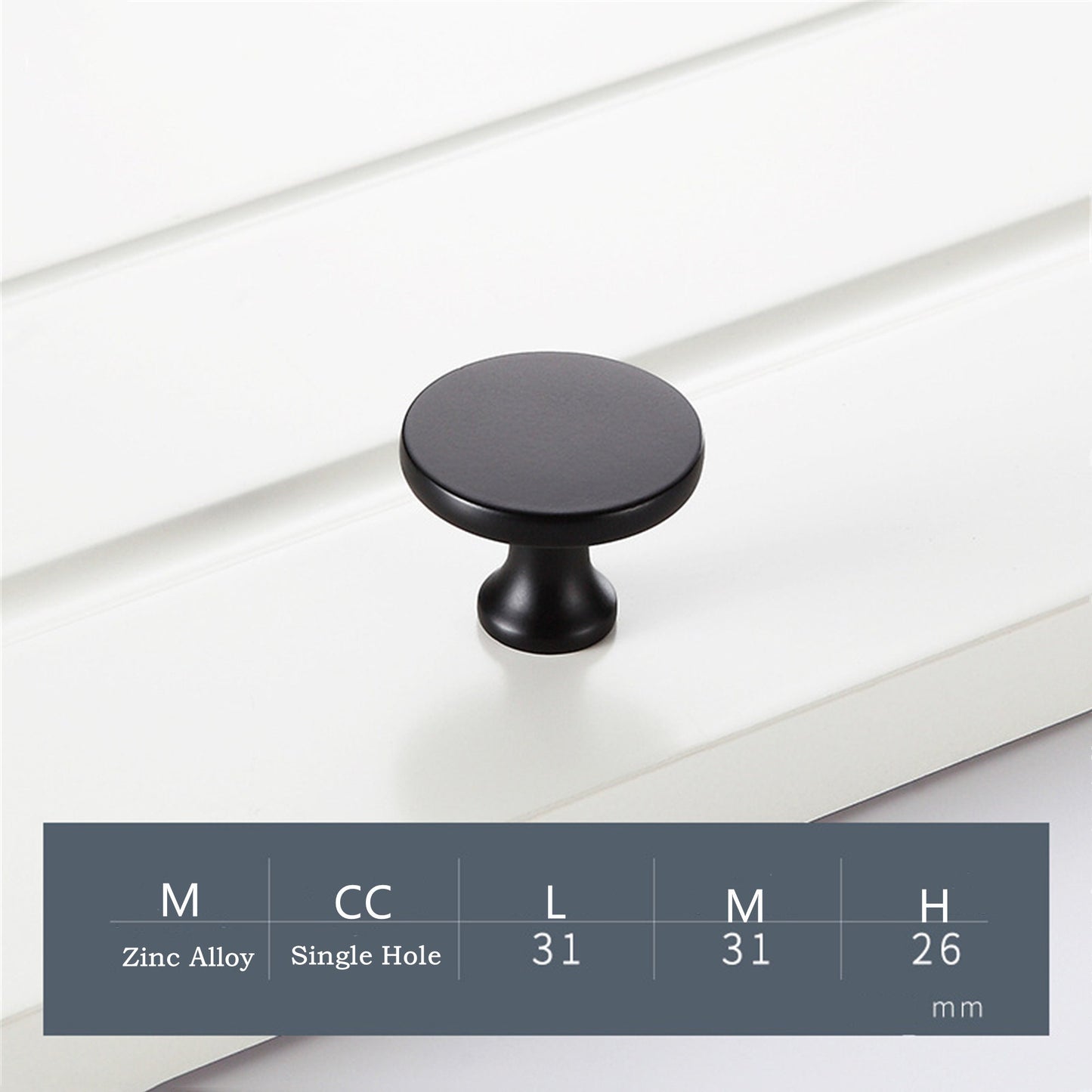 Matte Black Cabinet Handles, Modern Zinc Alloy Cabinet Pulls For Kitchen Cupboard Door, Bedroom Dresser Drawer, Bathroom Furniture Hardware