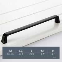 Matte Black Cabinet Handles, Modern Zinc Alloy Cabinet Pulls For Kitchen Cupboard Door, Bedroom Dresser Drawer, Bathroom Furniture Hardware