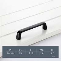 Matte Black Cabinet Handles, Modern Zinc Alloy Cabinet Pulls For Kitchen Cupboard Door, Bedroom Dresser Drawer, Bathroom Furniture Hardware