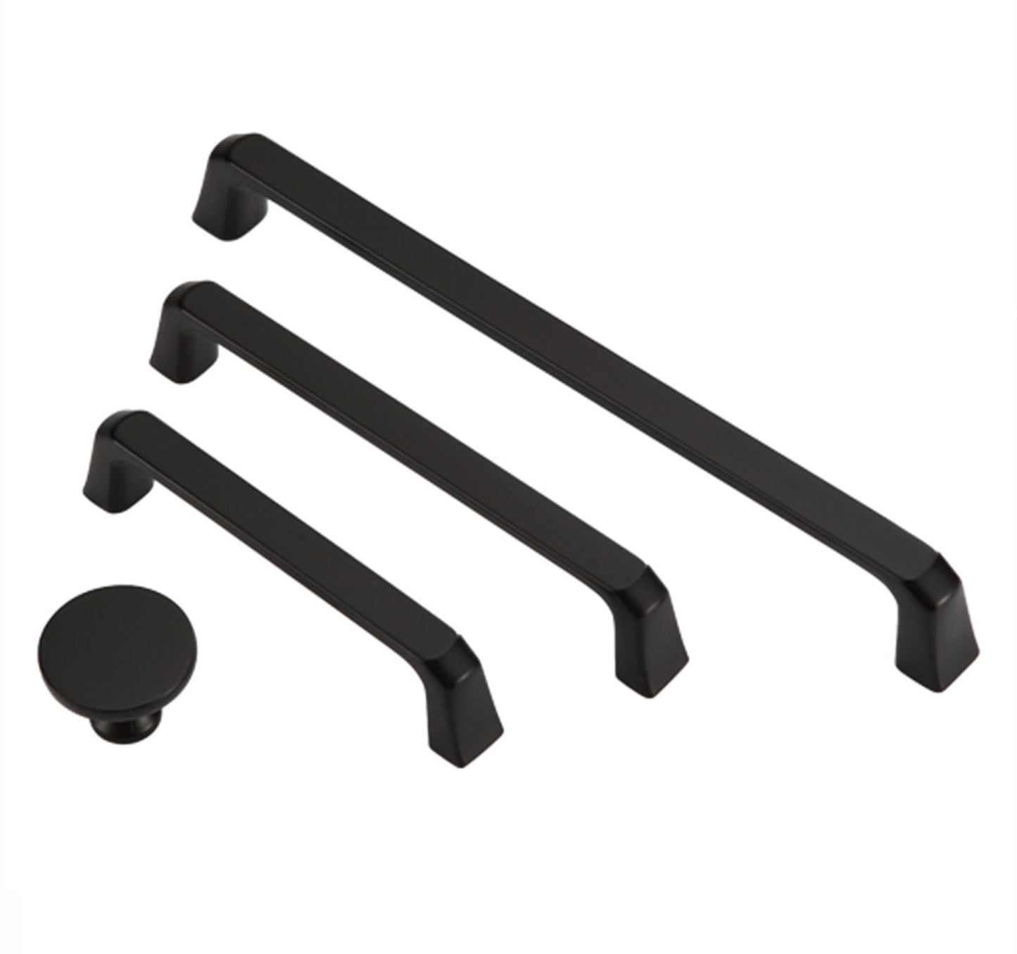 Matte Black Cabinet Handles, Modern Zinc Alloy Cabinet Pulls For Kitchen Cupboard Door, Bedroom Dresser Drawer, Bathroom Furniture Hardware
