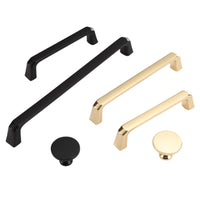 Matte Black Cabinet Handles, Modern Zinc Alloy Cabinet Pulls For Kitchen Cupboard Door, Bedroom Dresser Drawer, Bathroom Furniture Hardware