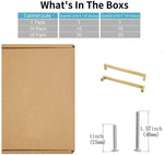 6 INCH(Center To Center) BRUSHED BRASS CABINET PULLS (152MM, CUSTOMIZED SIZE)