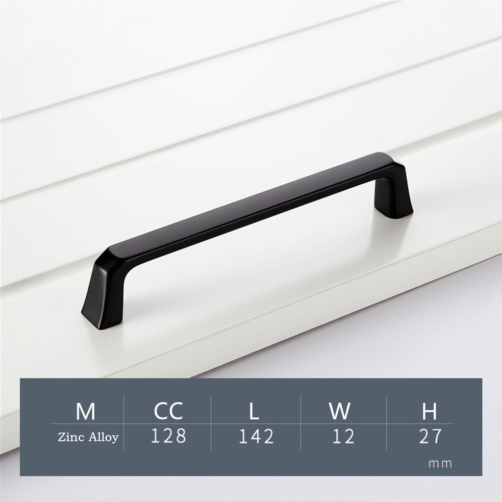 Simple Fashion Matt Black Zinc Alloy Cabinet Knobs – Cupboard Door Pull Handles