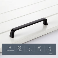 Matte Black Cabinet Handles, Modern Zinc Alloy Cabinet Pulls For Kitchen Cupboard Door, Bedroom Dresser Drawer, Bathroom Furniture Hardware