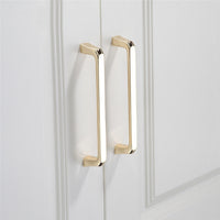 Gold Cabinet Handles，Modern Zinc Alloy Brushed Gold Cabinet Pulls For Cupboard Door, Dresser Drawer, Wardrobe Hardware