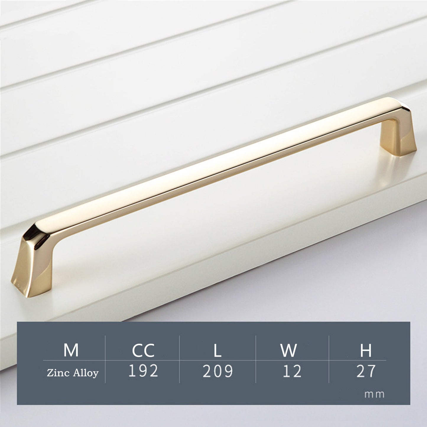 Gold Cabinet Handles，Modern Zinc Alloy Brushed Gold Cabinet Pulls For Cupboard Door, Dresser Drawer, Wardrobe Hardware