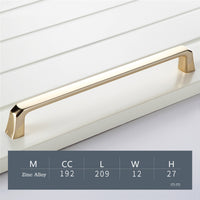 Gold Cabinet Handles，Modern Zinc Alloy Brushed Gold Cabinet Pulls For Cupboard Door, Dresser Drawer, Wardrobe Hardware