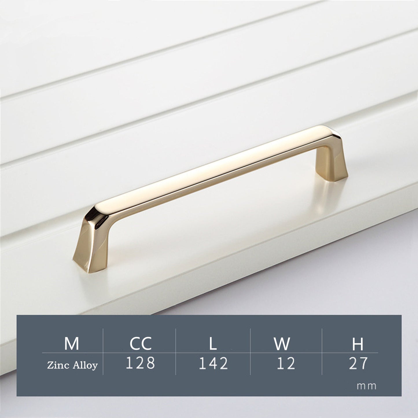 Gold Cabinet Handles，Modern Zinc Alloy Brushed Gold Cabinet Pulls For Cupboard Door, Dresser Drawer, Wardrobe Hardware