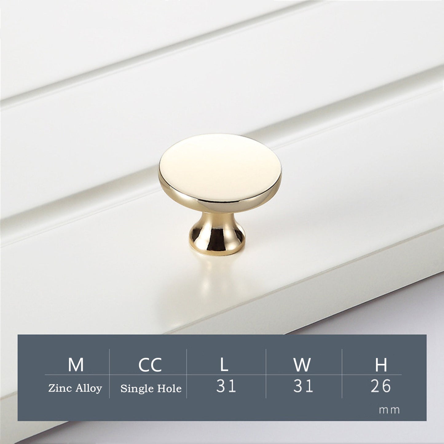 Gold Cabinet Handles，Modern Zinc Alloy Brushed Gold Cabinet Pulls For Cupboard Door, Dresser Drawer, Wardrobe Hardware