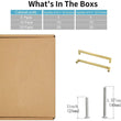 11-1/3in Brushed Brass Drawer Pulls,Brushed Gold Cabinet Pulls Gold Hardware for Cabinets(288mm, Hole Centers)