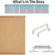 Modern Brushed Nickel Drawer Pulls Kitchen Cabinet Handles - Arch Cabinet Pulls Series - Hole Centers(3.75"/96mm , 5"/128mm, 6.25"/160mm)