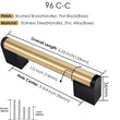 Brushed Brass Square Cabinet Handle Stainless Steel Drawer Pulls，Gold Kitchen Cabinet Pulls with Black Base for Kitchen Bath Bedroom